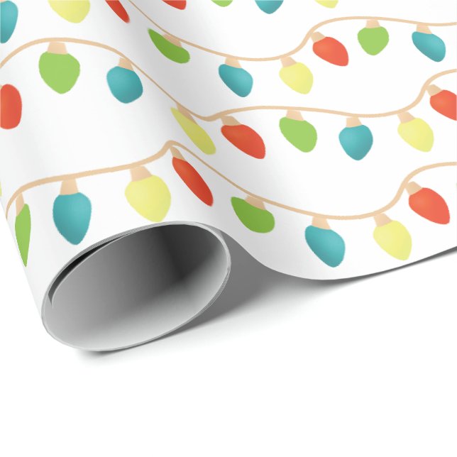 Christmas lights design wrapping paper (Roll Corner)