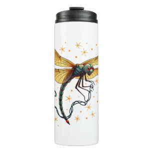Christmas Lights Dragonfly Thermal Tumbler