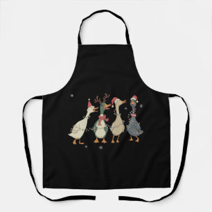 Christmas Lights Ducks Funny Animals Farm Lover Apron