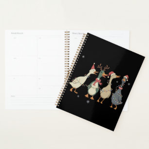 Christmas Lights Ducks Funny Animals Farm Lover  Planner