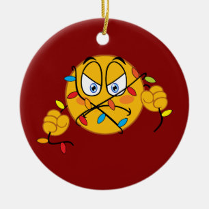 Christmas Lights Emoji Ornament