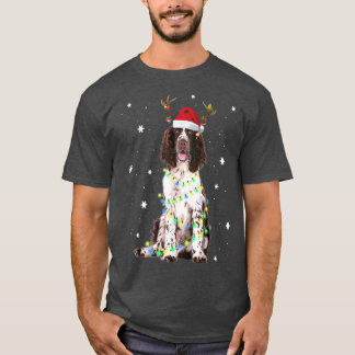 Christmas Lights English Springer Spaniel Dog  T-Shirt