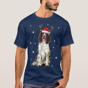 Christmas Lights English Springer Spaniel Dog T-Shirt