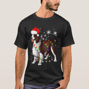 Christmas Lights English Springer Spaniel Dog T-Shirt