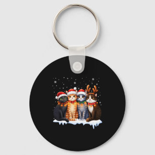 Christmas Lights For Cat Lovers Xmas  Key Ring
