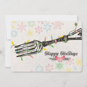 Christmas lights fork chef catering restaurant holiday card