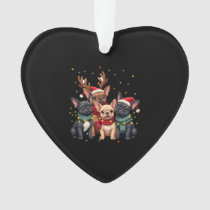 Christmas Lights French Bulldogs Xmas Frenchie Dog Ornament