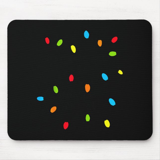 Christmas Lights Fun Holiday Novelty Bulb Strands  Mouse Pad (Front)