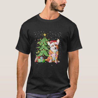 Christmas Lights Funny Corgi Dog Matching Family T-Shirt