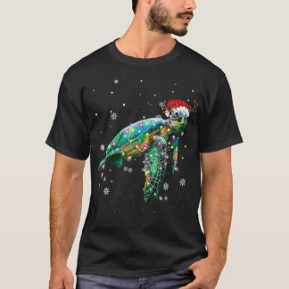 Christmas Lights Funny Santa Hat Merry Christmas 2 T-Shirt
