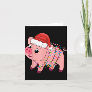 Christmas Lights G Wearing Xmas Hat G Lover Fa T S Card