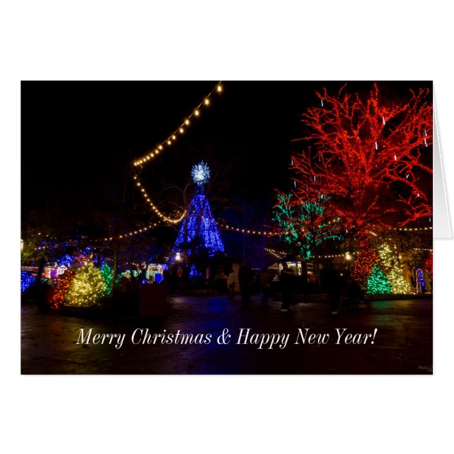 Christmas Lights Galore Card (Front Horizontal)