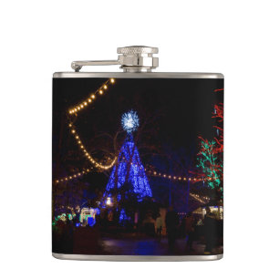 Christmas Lights Galore Hip Flask