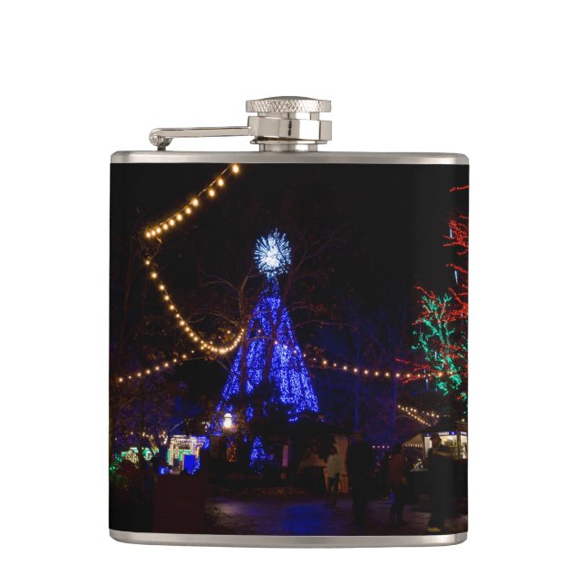 Christmas Lights Galore Hip Flask (Front)