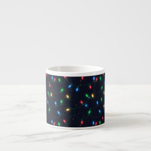 Christmas Lights Garland Seamless Pattern Espresso Cup