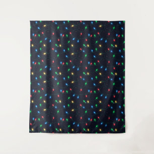 Christmas Lights Garland Seamless Pattern Tapestry