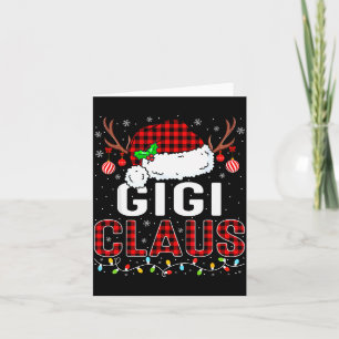 Christmas Lights Gigi Claus Family Matching Xmas P Card