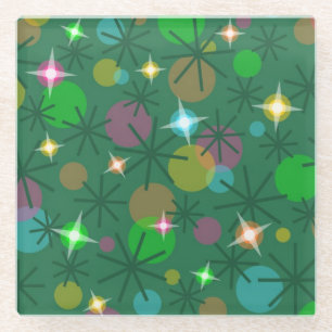 Christmas Lights glass coaster