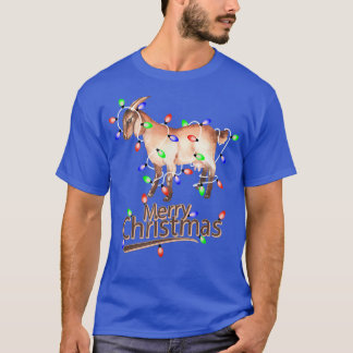 Christmas Lights Goat X-Mas Pajama  Merry Christma T-Shirt