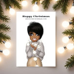 Christmas Lights Greeting Holiday Card<br><div class="desc">Christmas holiday card with an African American accent customisable to your specifics</div>