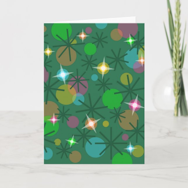Christmas Lights greetings card vertical (Front)