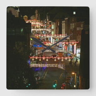 Christmas lights Guildford Square Wall Clock