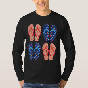 Christmas Lights Hawaii Xmas Flip Flops Christmas T-Shirt