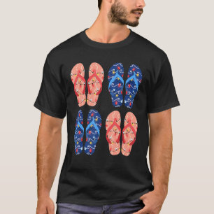 Christmas Lights Hawaii Xmas Flip Flops Christmas T-Shirt