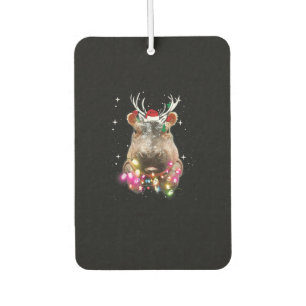 Christmas Lights Hippo Fiona Hippopotamus Lover Car Air Freshener