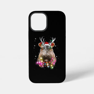 Christmas Lights Hippo Fiona Hippopotamus Lover iPhone 12 Mini Case