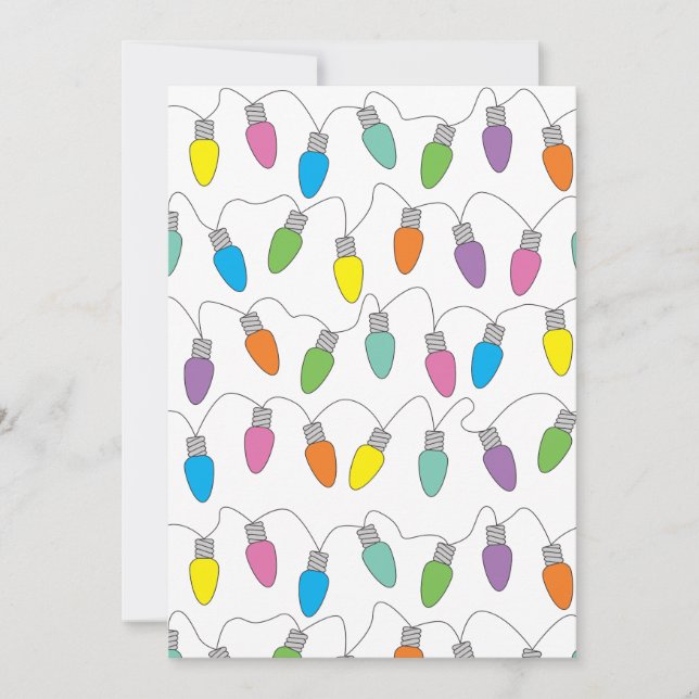 Christmas lights holiday card (Front)