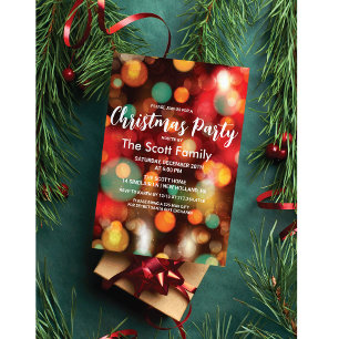 Christmas  Lights Holiday Party Invitation