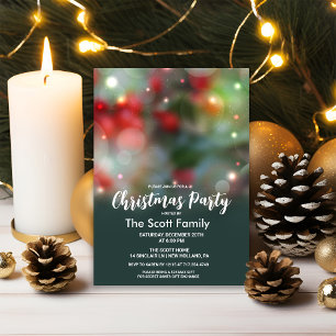 Christmas  Lights Holiday Party Invitation