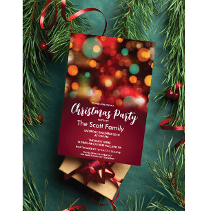 Christmas  Lights Holiday Party Invitation