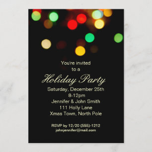 Christmas Lights Holiday Party Invitation