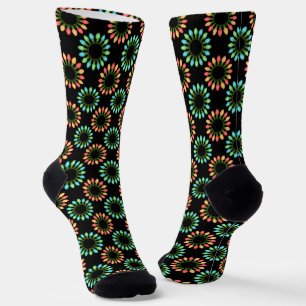 Christmas Lights in Colourful Circles Socks