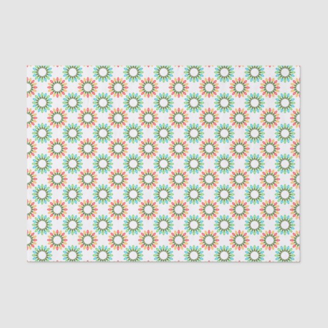 Christmas Lights in Colourful Circles Tissue Paper (Front)
