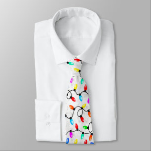 Christmas Lights In The Snow Tie