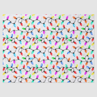 Christmas Lights In The Snow Tissue Paper