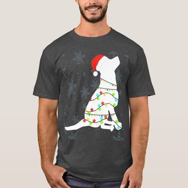 Christmas Lights Labrador Retriever  Dog Lover T-Shirt (Front)