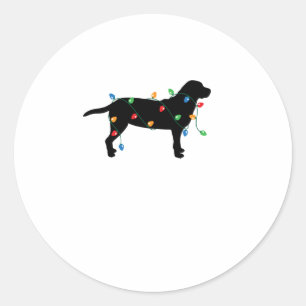 Christmas Lights Labrador Retriever Dog Shirt Classic Round Sticker