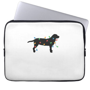 Christmas Lights Labrador Retriever Dog Shirt Laptop Sleeve