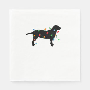 Christmas Lights Labrador Retriever Dog Shirt Napkin