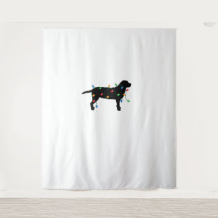 Christmas Lights Labrador Retriever Dog Shirt Tapestry