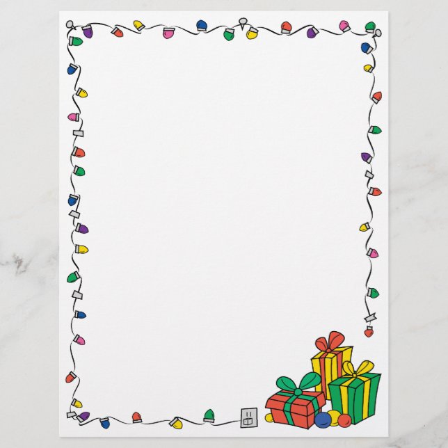 Christmas Lights Letterhead (Front)