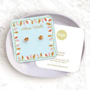 Christmas LIghts  Logo Earring Display Card