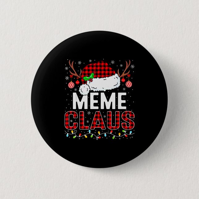 Christmas Lights Meme Claus Family Matching Xmas P 6 Cm Round Badge (Front)