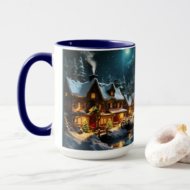 Christmas Lights  Mug (With Donut)