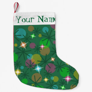 Christmas Lights Name stocking one side