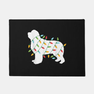 Christmas Lights Newfoundland Dog Lovers Doormat